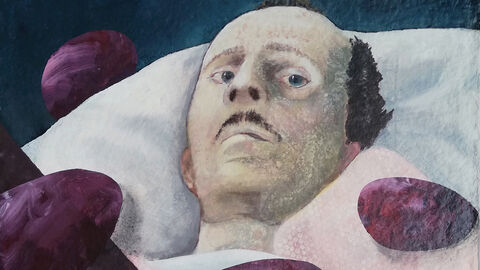 O. T. Kathrin Brömse, O. T., 2024, Acryl auf Büttenkarton, 57 x 60 cm