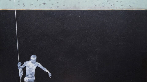 Bild ohne Titel Ohne Titel, Acryl und Sand auf Leinwand, 60 cm x 90 cm, 2020.