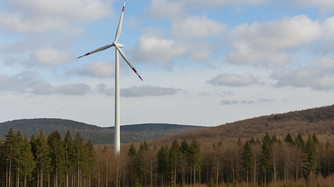 Windkraftanlage im Braunfelser Wald 